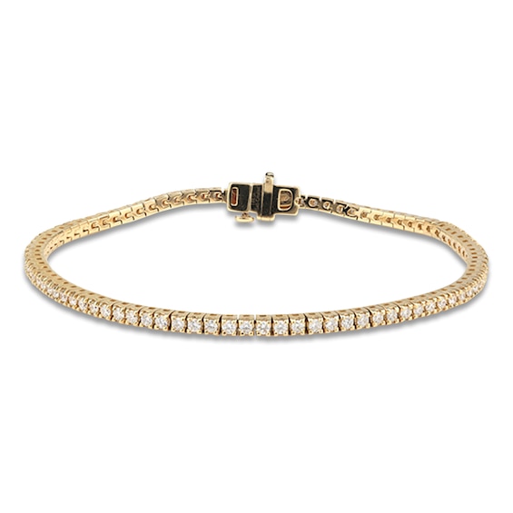 Jared Signature Lab-Grown Diamond Tennis Bracelet 1-1/2 ct tw Round 14K Yellow Gold