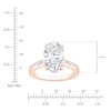 Thumbnail Image 4 of Oval-Cut Lab-Grown Diamond Hidden Halo Engagement Ring 3-1/3 ct tw 14K Rose Gold
