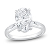Thumbnail Image 1 of Oval-Cut Lab-Grown Diamond Hidden Halo Engagement Ring 3-1/3 ct tw Platinum