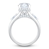 Thumbnail Image 2 of Oval-Cut Lab-Grown Diamond Hidden Halo Engagement Ring 3-1/3 ct tw Platinum