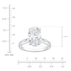 Thumbnail Image 4 of Oval-Cut Lab-Grown Diamond Hidden Halo Engagement Ring 3-1/3 ct tw Platinum