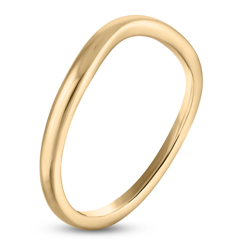 Main Image 2 of Jared Signature Small Organic Shape Fashion Ring Solid 10K Yellow Gold 2mm