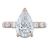 Thumbnail Image 3 of Certified Pear-Shaped Lab-Grown Diamond Engagement Ring 3-3/4 ct tw 14K Rose Gold
