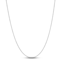1.2mm Diamond-Cut Bead Chain Adjustable Necklace Solid Sterling Silver 24"