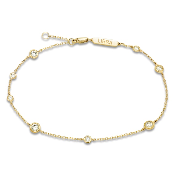 Constellations by Jared Lab-Grown Diamond Libra Bracelet 1/2 ct tw 10K Yellow Gold 7.5"