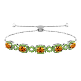 Citrine and Peridot Fashion Bracelet Sterling Silver