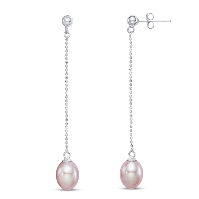Main Image 1 of Freshwater Cultured Pearl Dangle Earrings Sterling Silver