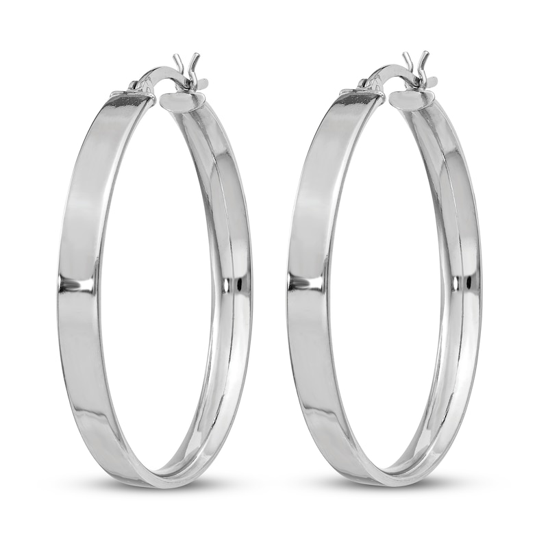 Main Image 2 of Hoop Earrings Sterling Silver 30mm