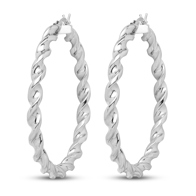 Main Image 2 of Twisted Hoop Earrings Sterling Silver