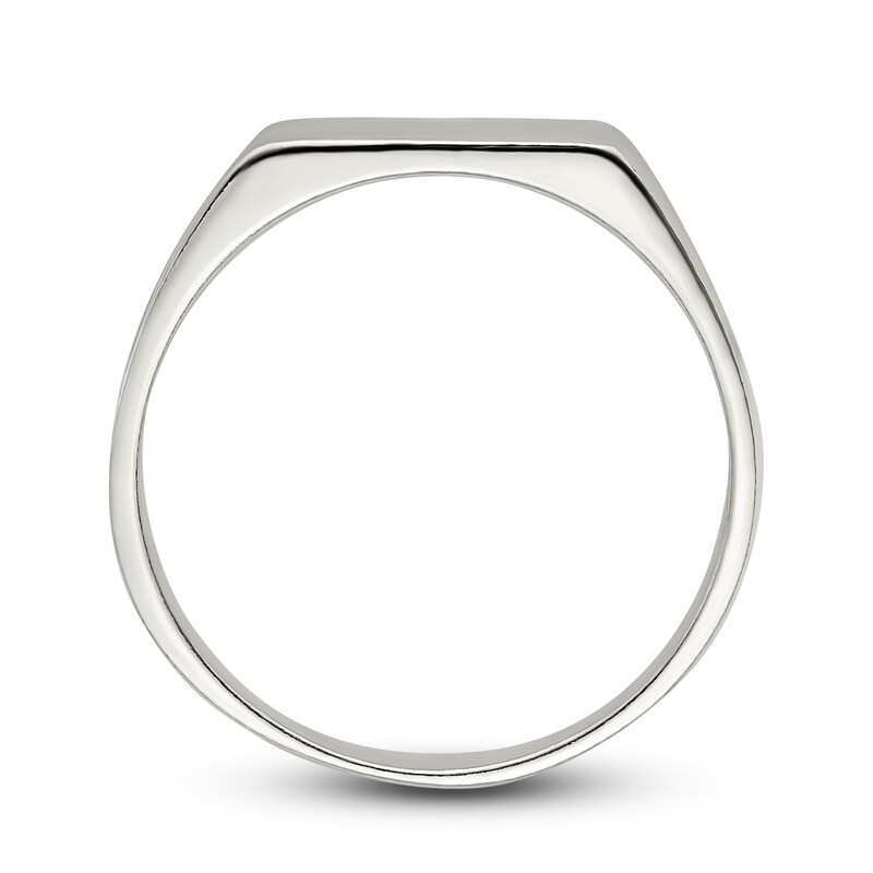 Main Image 2 of Solid Back Signet Ring Sterling Silver