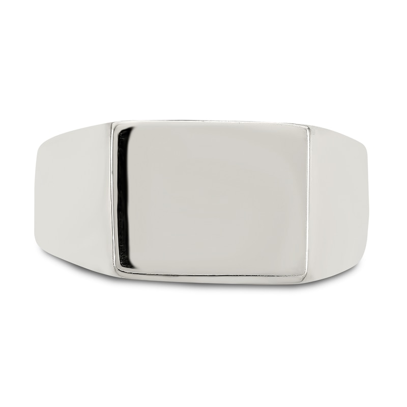 Main Image 3 of Solid Back Signet Ring Sterling Silver