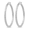 Thumbnail Image 2 of Diamond-Cut Hoop Earrings Sterling Silver 45mm