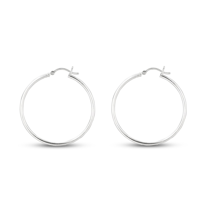Main Image 1 of Hoop Earrings Sterling Silver 35mm