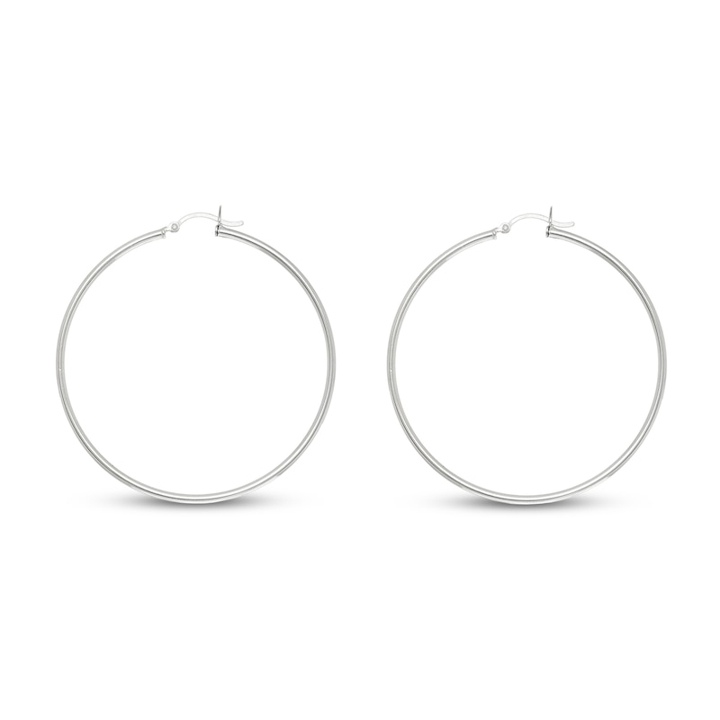 Main Image 1 of Hoop Earrings Sterling Silver 50mm