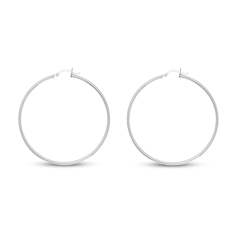 Hoop Earrings Sterling Silver 50mm