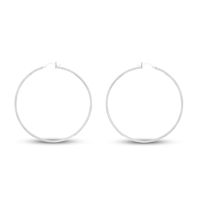 Hoop Earrings Sterling Silver 62mm