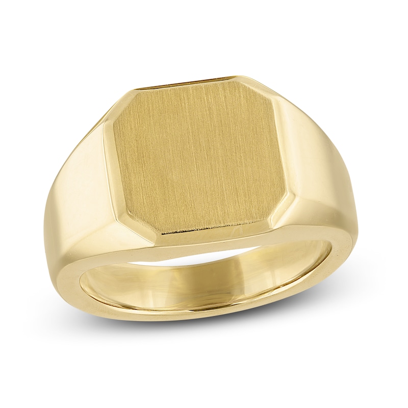 1933 by Esquire Men's Signet Ring 14K Yellow Gold-Plated Sterling Silver