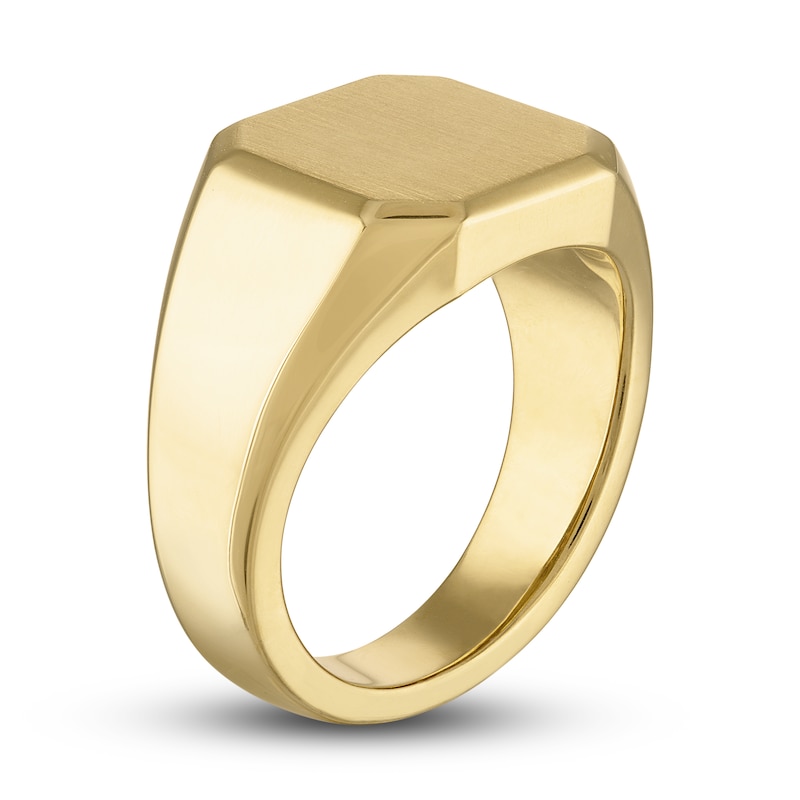 Main Image 2 of 1933 by Esquire Men's Signet Ring 14K Yellow Gold-Plated Sterling Silver