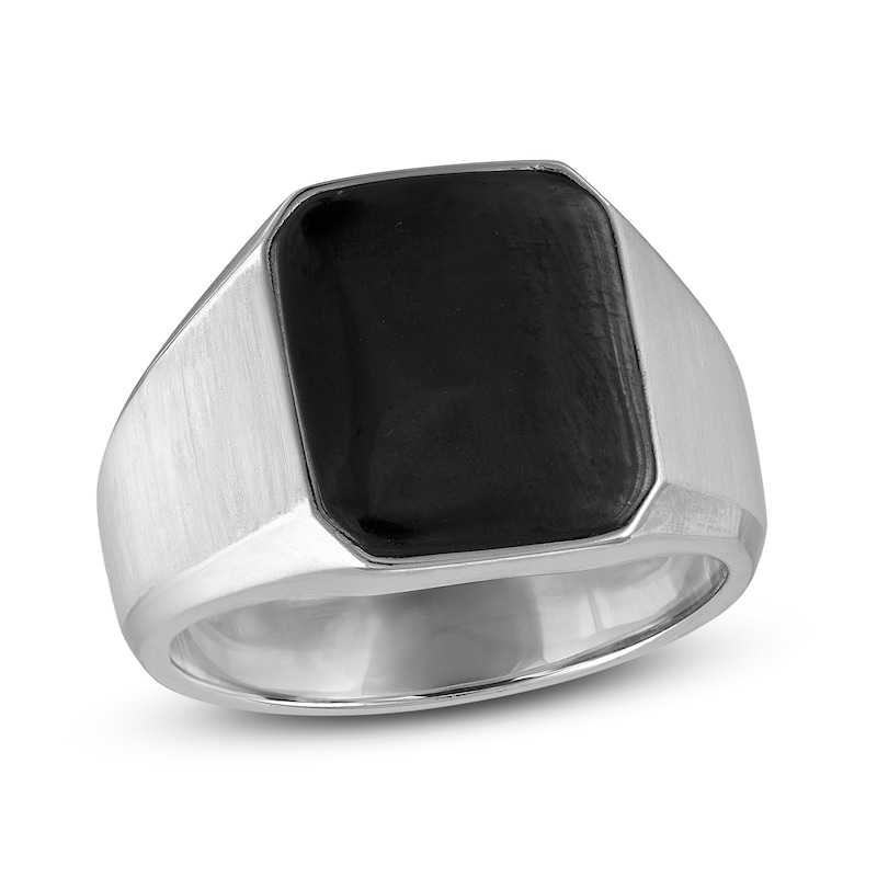 Main Image 1 of 1933 by Esquire Men's Natural Black Onyx Ring Sterling Silver