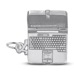 Laptop Computer Charm Sterling Silver