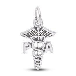 PA Caduceus Charm Sterling Silver