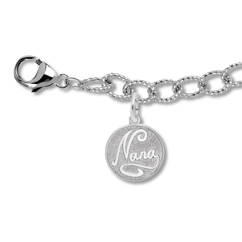 Initially Your's ite Stone Bracelet with Letter Z Sterling Silver Charm