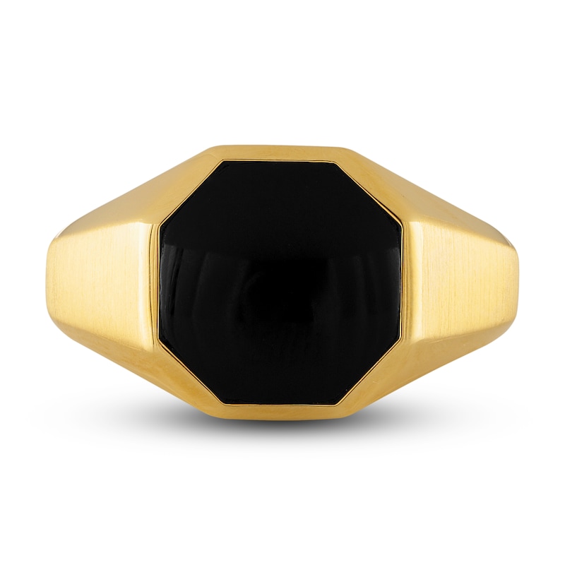 Main Image 3 of 1933 by Esquire Men's Black Onyx Ring 18K Yellow Gold-Plated Sterling Silver
