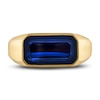 Thumbnail Image 3 of 1933 by Esquire Men's Blue Lab-Created Sapphire Ring 14K Yellow Gold-Plated Sterling Silver