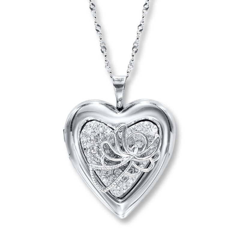 Sterling Silver Heart Locket Necklace