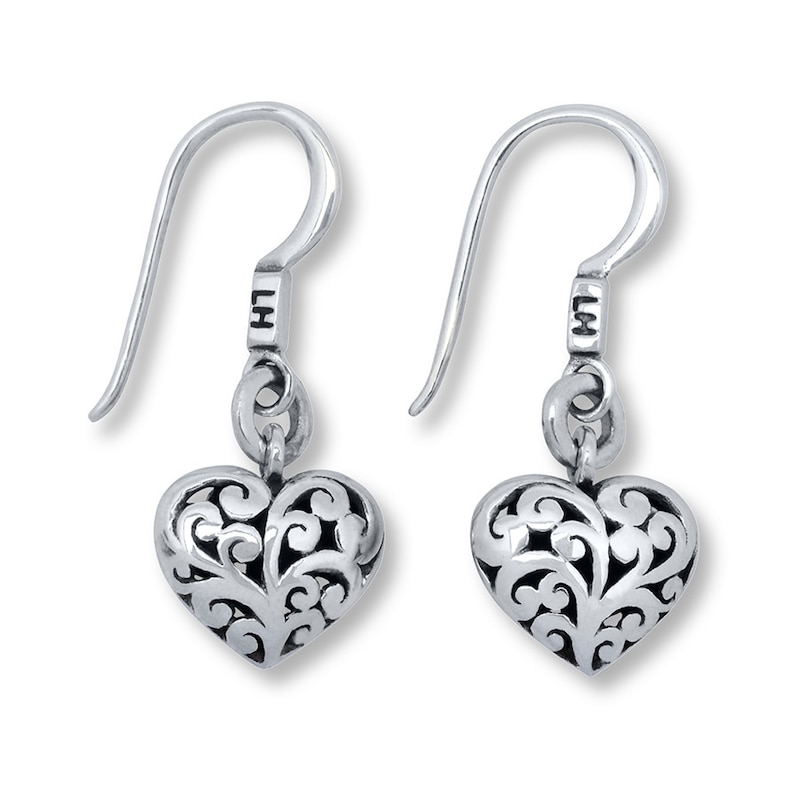 Lois Hill Heart Earrings Sterling Silver