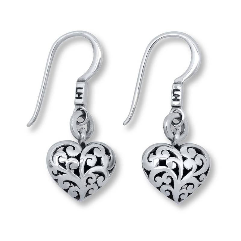 Main Image 1 of Lois Hill Heart Earrings Sterling Silver