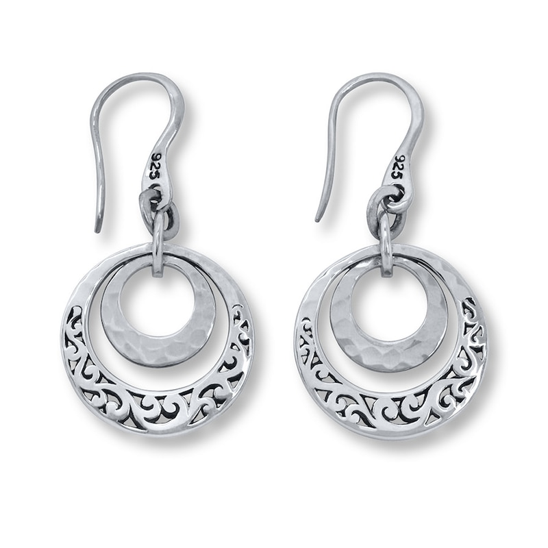 Lois Hill Circle Earrings Sterling Silver