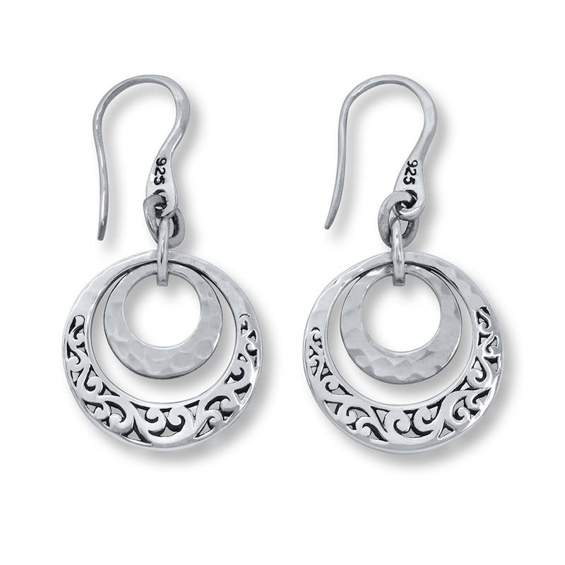 Main Image 1 of Lois Hill Circle Earrings Sterling Silver