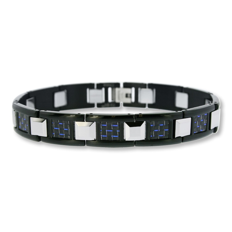 Main Image 1 of Men's Bracelet Stainless Steel & Tungsten 8.75" Length