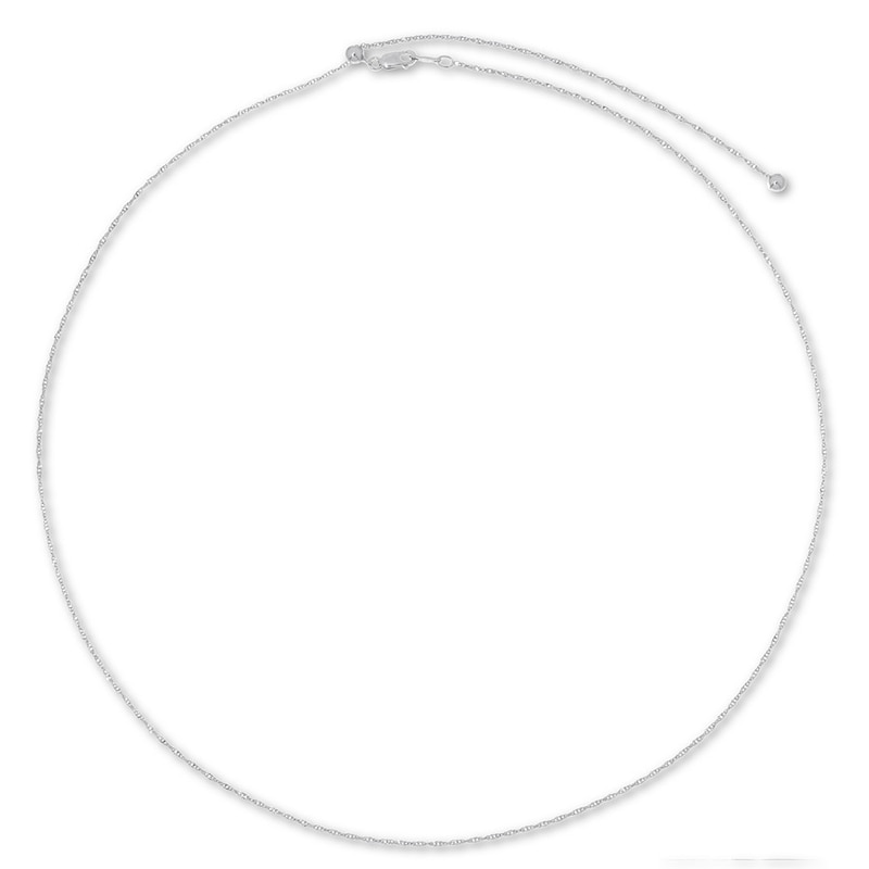 Main Image 1 of Solid Singapore Chain Necklace Sterling Silver 24" Adjustable 1.9mm
