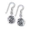 Lois Hill Earrings Round Dangle Sterling Silver