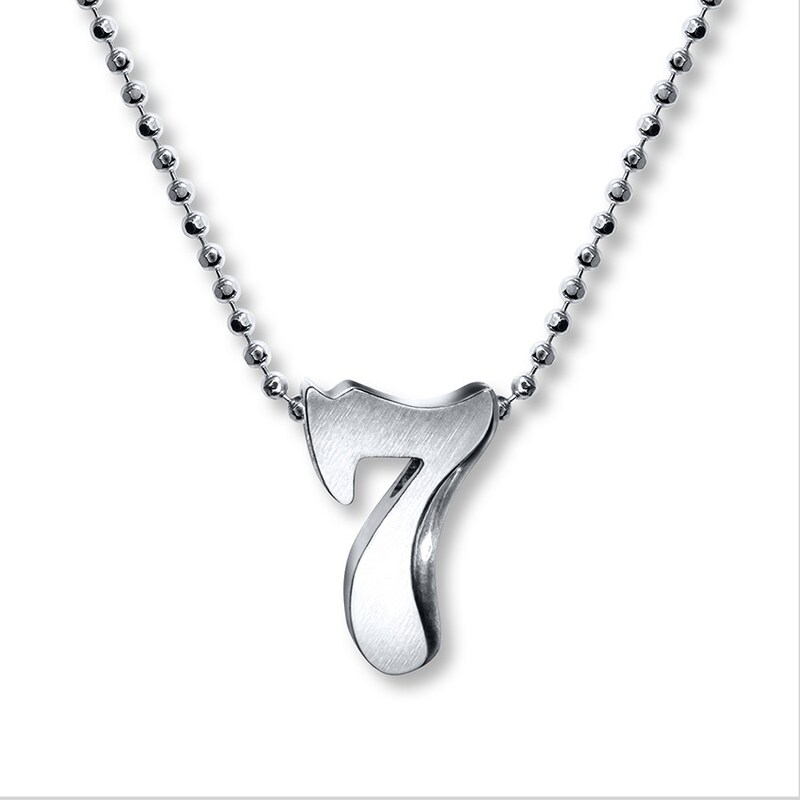 Main Image 1 of Alex Woo Necklace Number 7 Sterling Silver