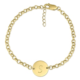 High-Polish Disc Rolo Chain Bracelet (1 Line)