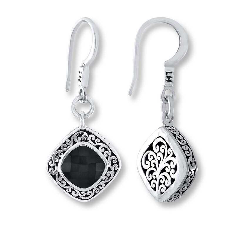 Main Image 2 of Lois Hill Dangle Earrings Onyx Sterling Silver