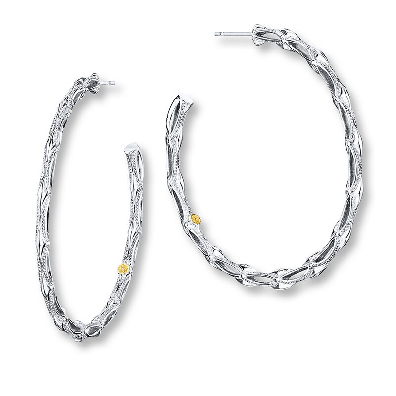 Tacori Hoop Earrings Sterling Silver/18K Yellow Gold