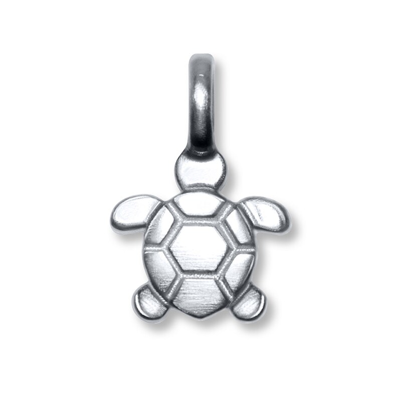 Main Image 1 of Alex Woo Mini Sea Turtle Charm Sterling Silver