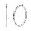 Thumbnail Image 2 of Ribbed Hoop Earrings Sterling Silver 50mm