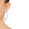 Thumbnail Image 3 of Ribbed Hoop Earrings Sterling Silver 50mm