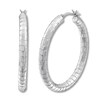 Thumbnail Image 2 of Round Tube Hoop Earrings Sterling Silver