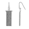 Beaded Chain Earrings Sterling Silver/Black Ruthenium-Plated