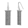 Beaded Chain Earrings Sterling Silver/Black Ruthenium-Plated