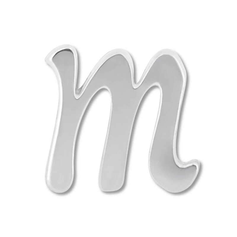 Main Image 1 of Alex Woo Letter M Autograph Single Earring Sterling Silver