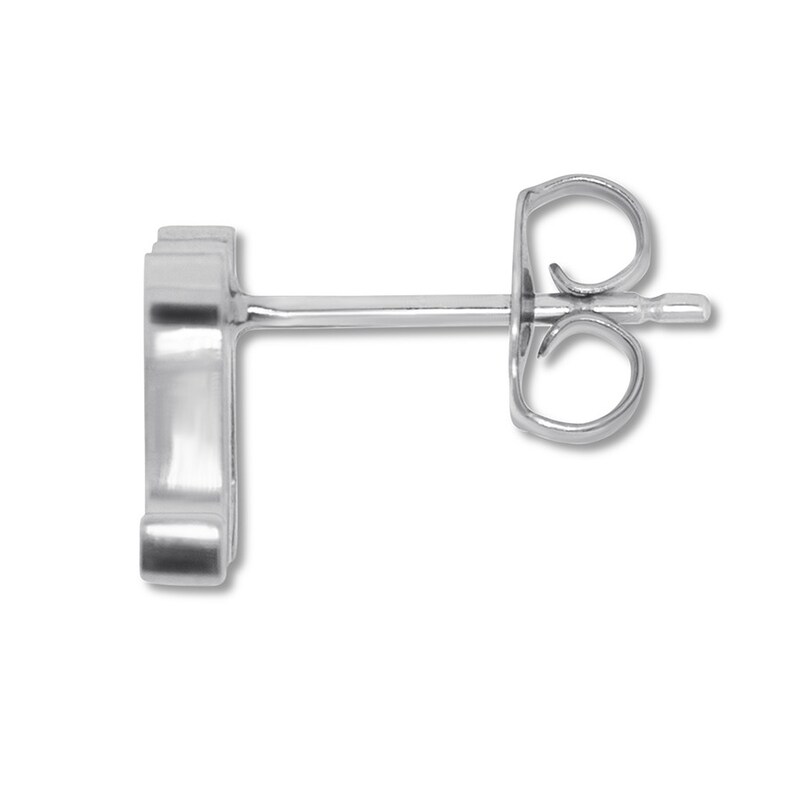Main Image 2 of Alex Woo Letter M Autograph Single Earring Sterling Silver