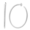 Thumbnail Image 1 of Textured Hollow Hoop Earrings Sterling Silver 55mm