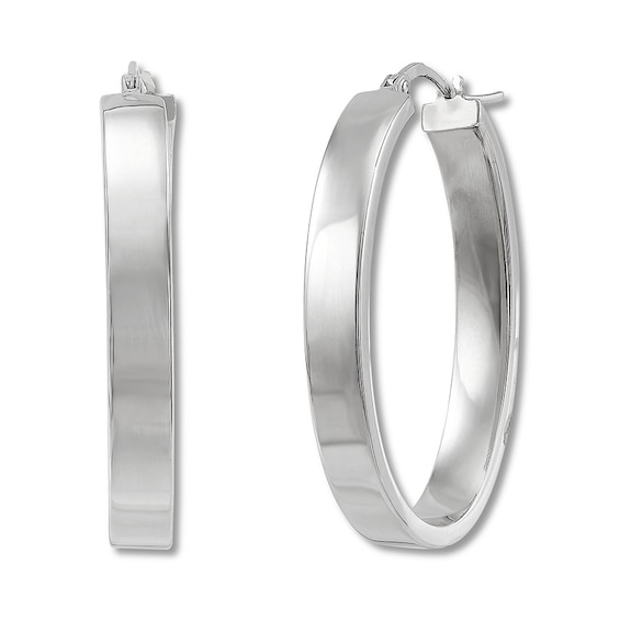 Oval Hoop Earrings Sterling Silver Jared